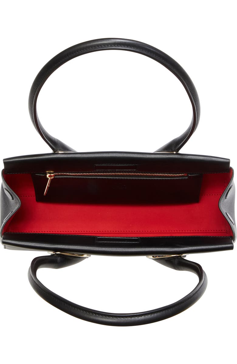 Christian Louboutin Calfskin Baguette Handbag, Alternate, color, Black