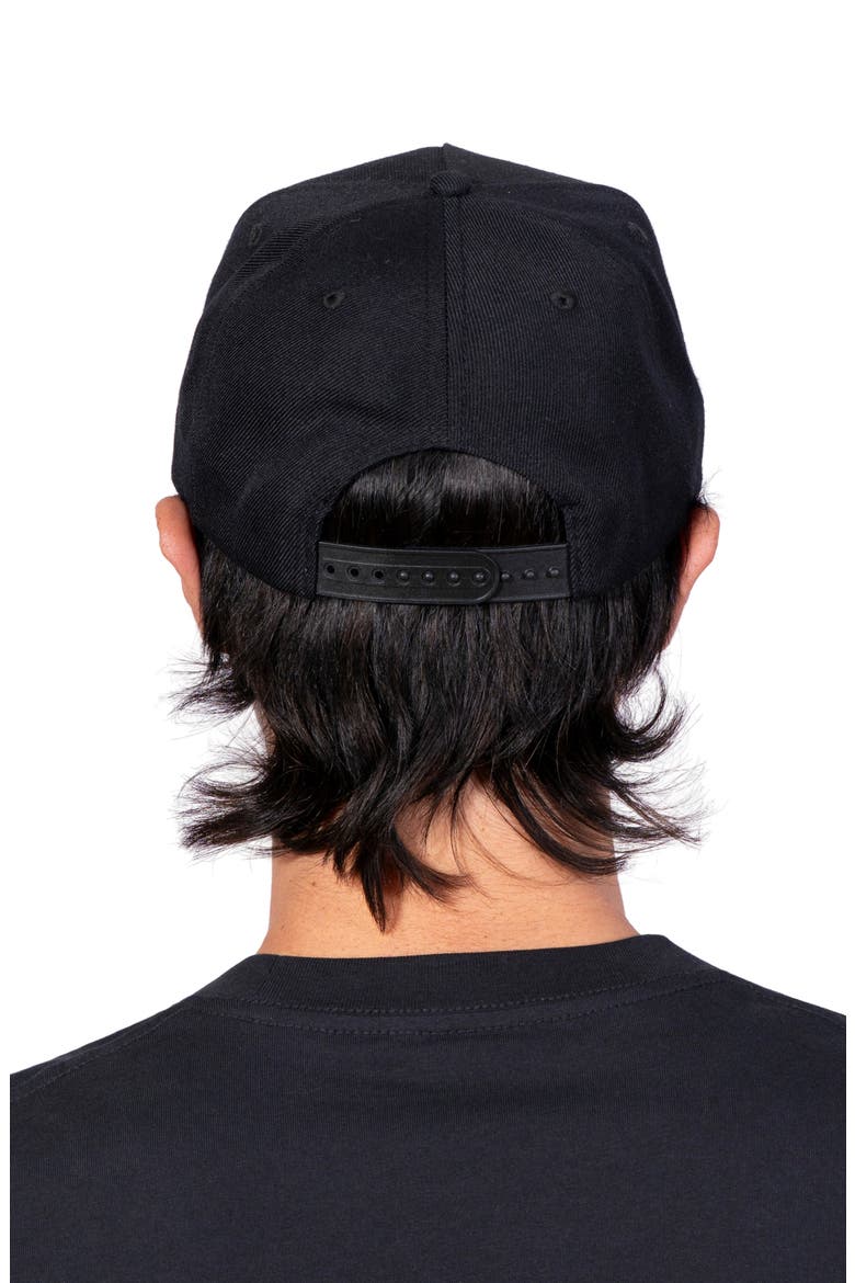 Piano Bar Snapback Cotton Twill Trucker Hat, Alternate, color, BLACK