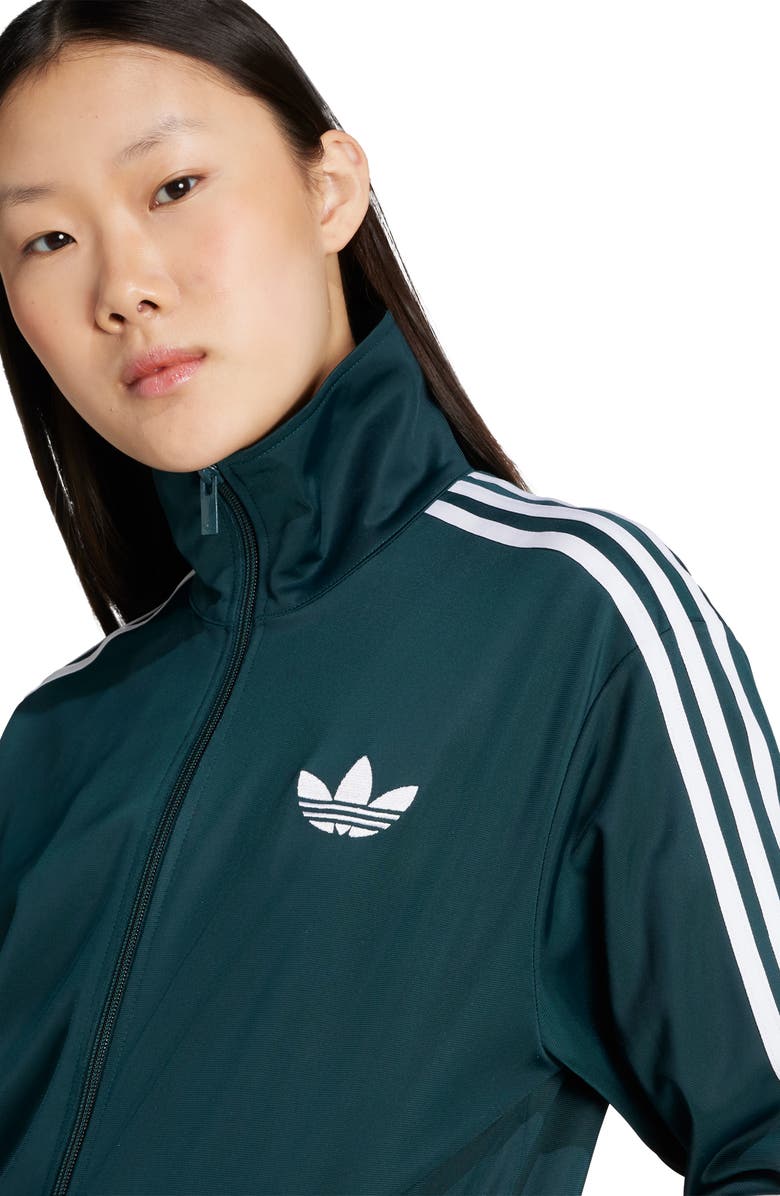 adidas Firebird Recycled Polyester Track Jacket, Alternate, color, Aurora Ivy/ White