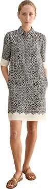 HOBBS LONDON Marciella 3/4 Sleeve Printed Mini Dress