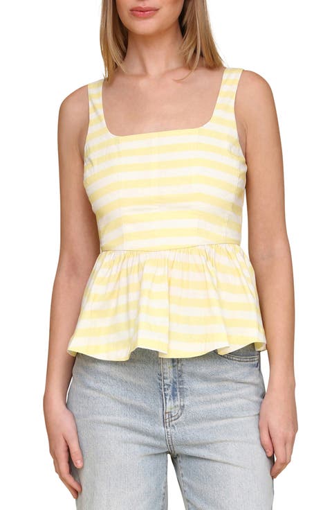 Stripe Corset Peplum Tank