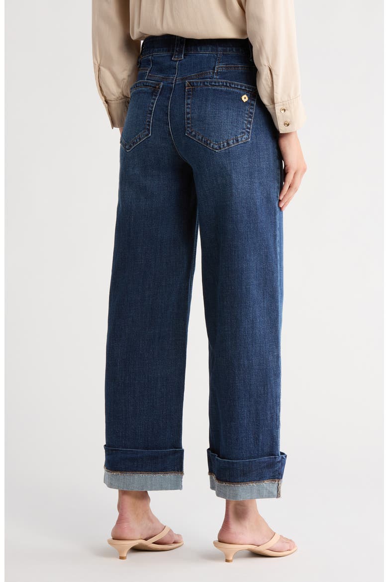Crop Cuffed Jeans, Alternate, color, BLUE