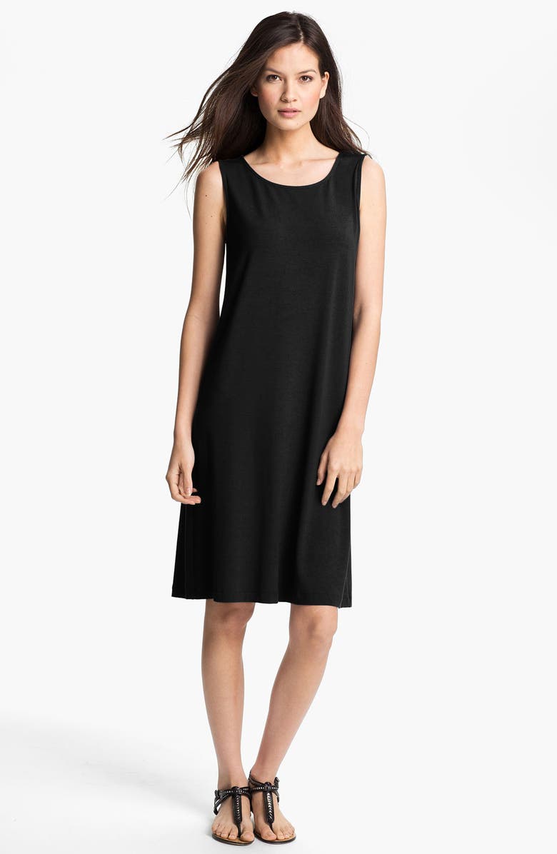 Eileen Fisher Jewel Neck Shift Dress, Main, color,