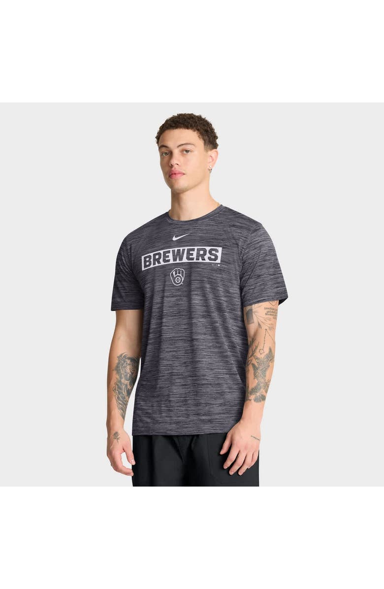 Nike Men's Nike Black Milwaukee Brewers Velocity Dri-FIT T-Shirt, Main, color, Black