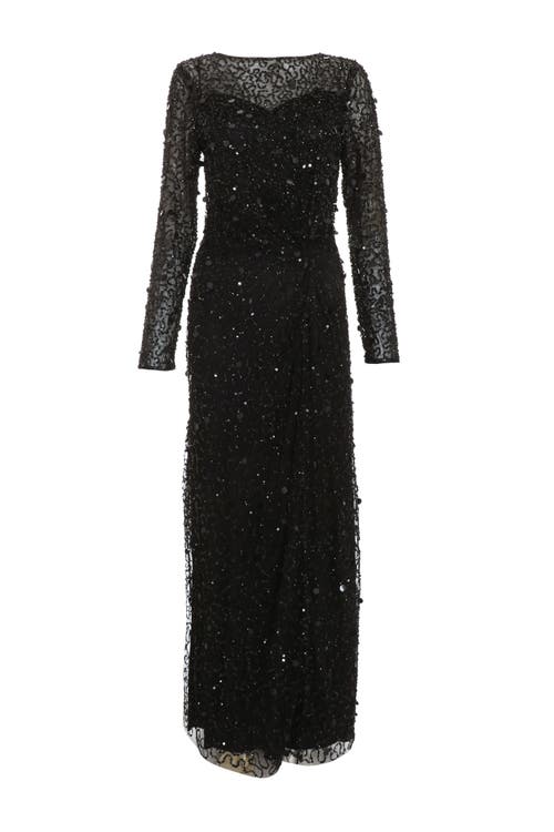 QUIZ QUIZ EMBELLISHED TWIST DETAIL EVENING DRESS