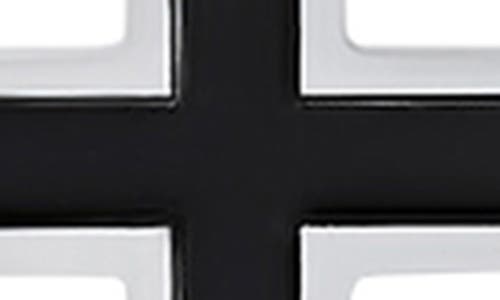 Hmy Jewelry Two-tone Stainless Steel Cross Pendant Necklace In Metallic