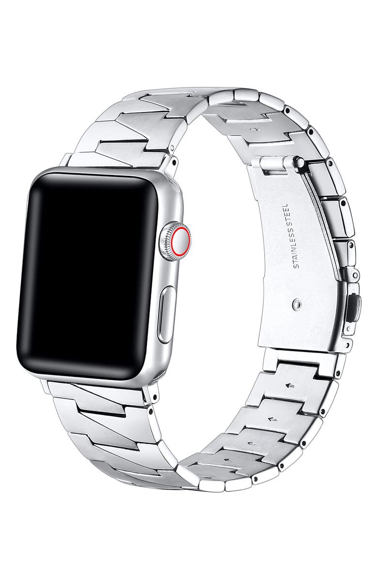 The Posh Tech Stainless Steel Apple Watch<sup>®</sup> Watchband, Alternate, color, Silver