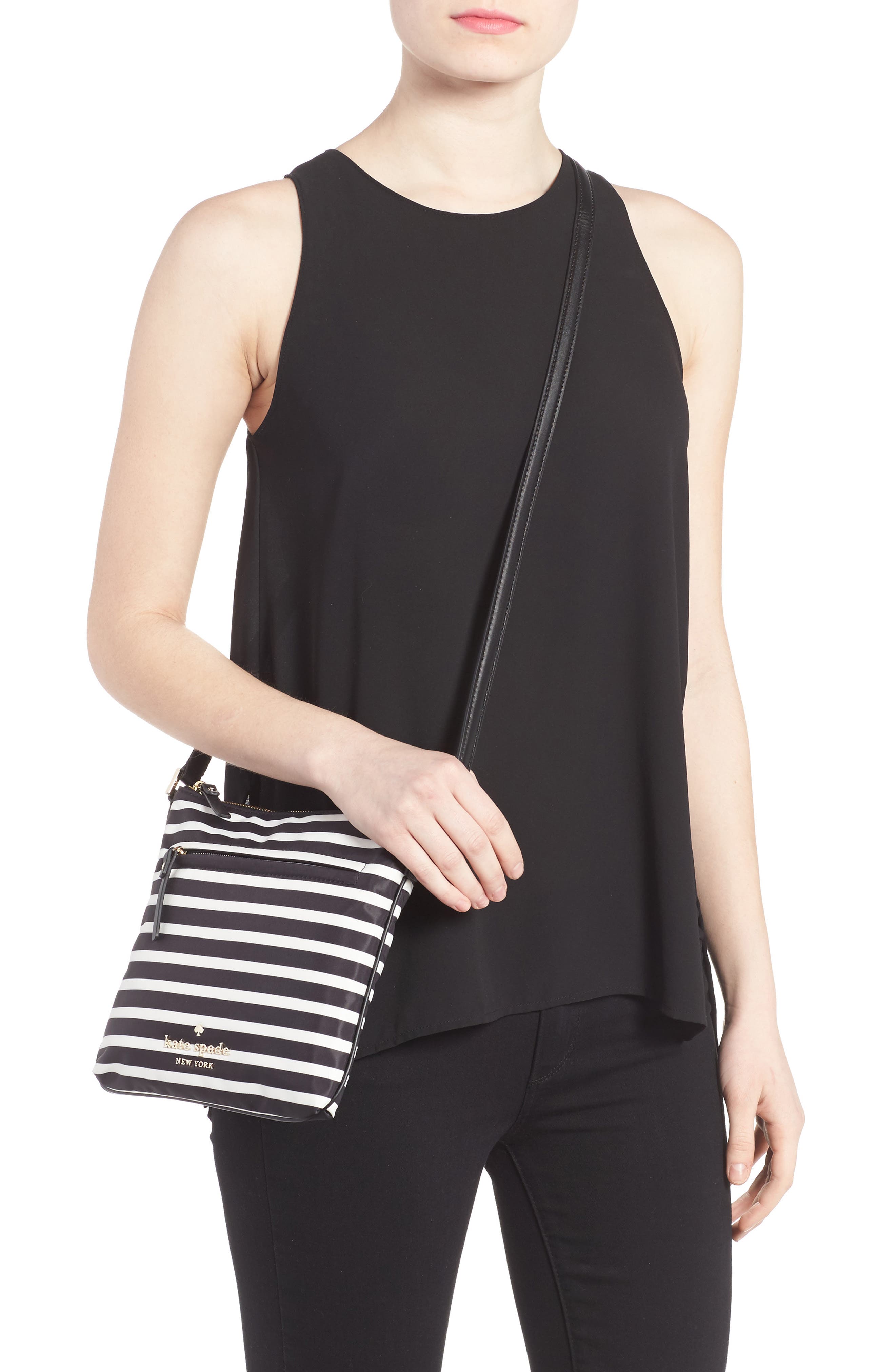 watson lane - hester crossbody bag, Alternate, color, BLACK/ CLOTTED CREAM