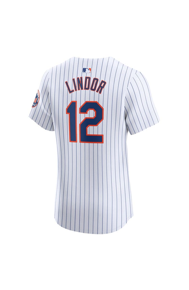 Nike Men's Nike Francisco Lindor White New York Mets Home Elite Jersey, Alternate, color, 