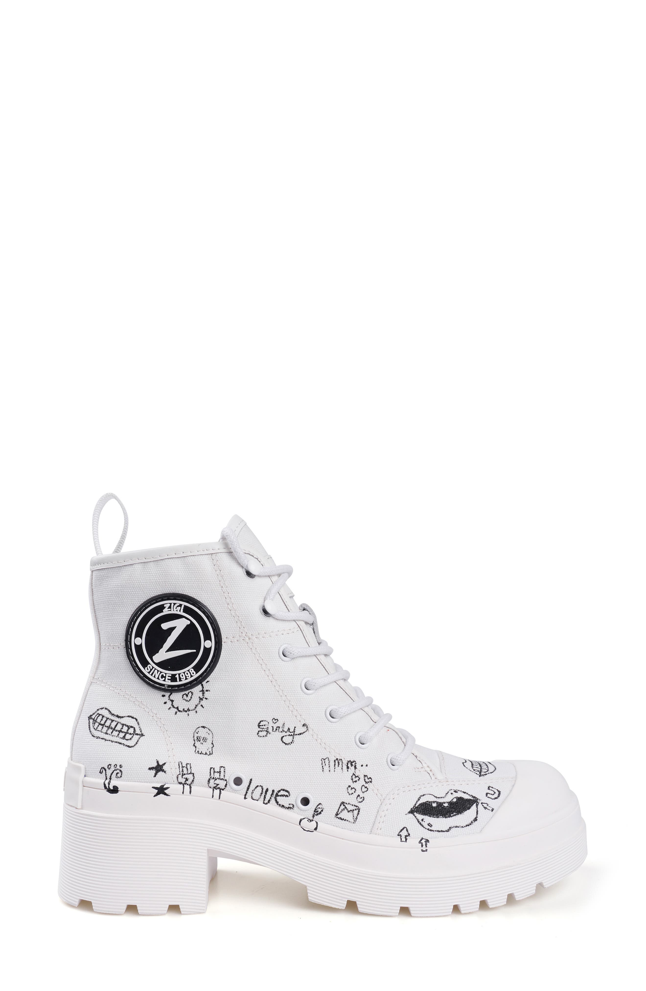 ZIGI Belisa Platform High Top Sneaker, Alternate, color, Off White