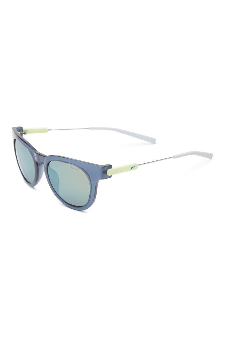 Essence Round Sunglasses, Alternate, color, DIFFUSED BLUE / YELLOW MIRROR