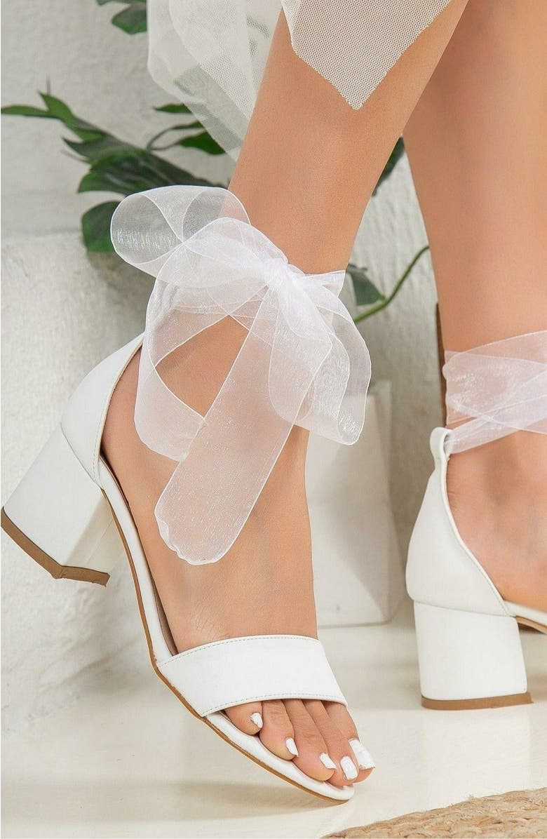 Forever & Always Shoes Hera Bridal Sandals with Ribbon, Alternate, color,