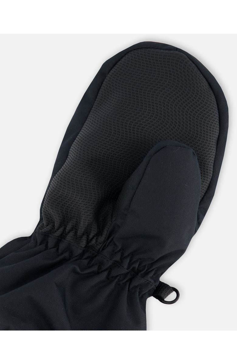 Deux par Deux Little Kids Unisex Solid Mittens Black, Alternate, color, 