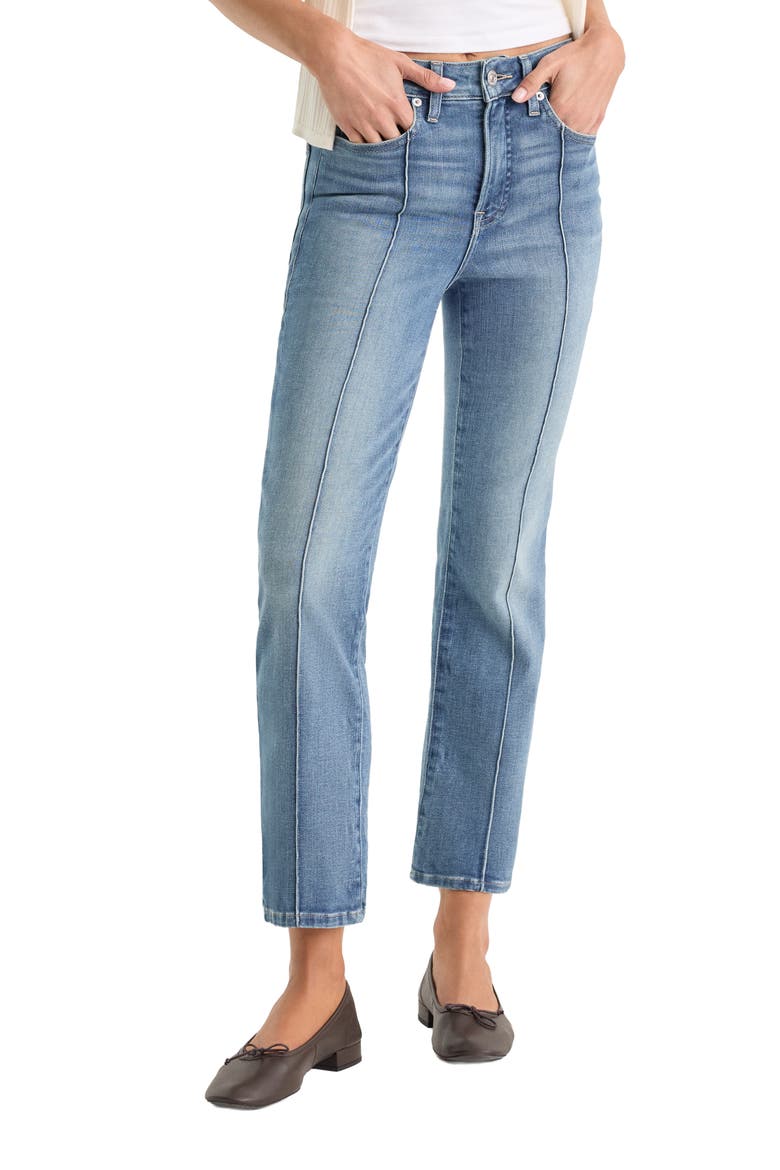 Soft-Tech Good Legs Seamed Ankle Straight Leg Jeans, Main, color, INDIGO1238