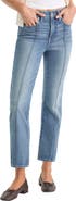 Good American Soft-Tech Good Legs Seamed Ankle Straight Leg Jeans