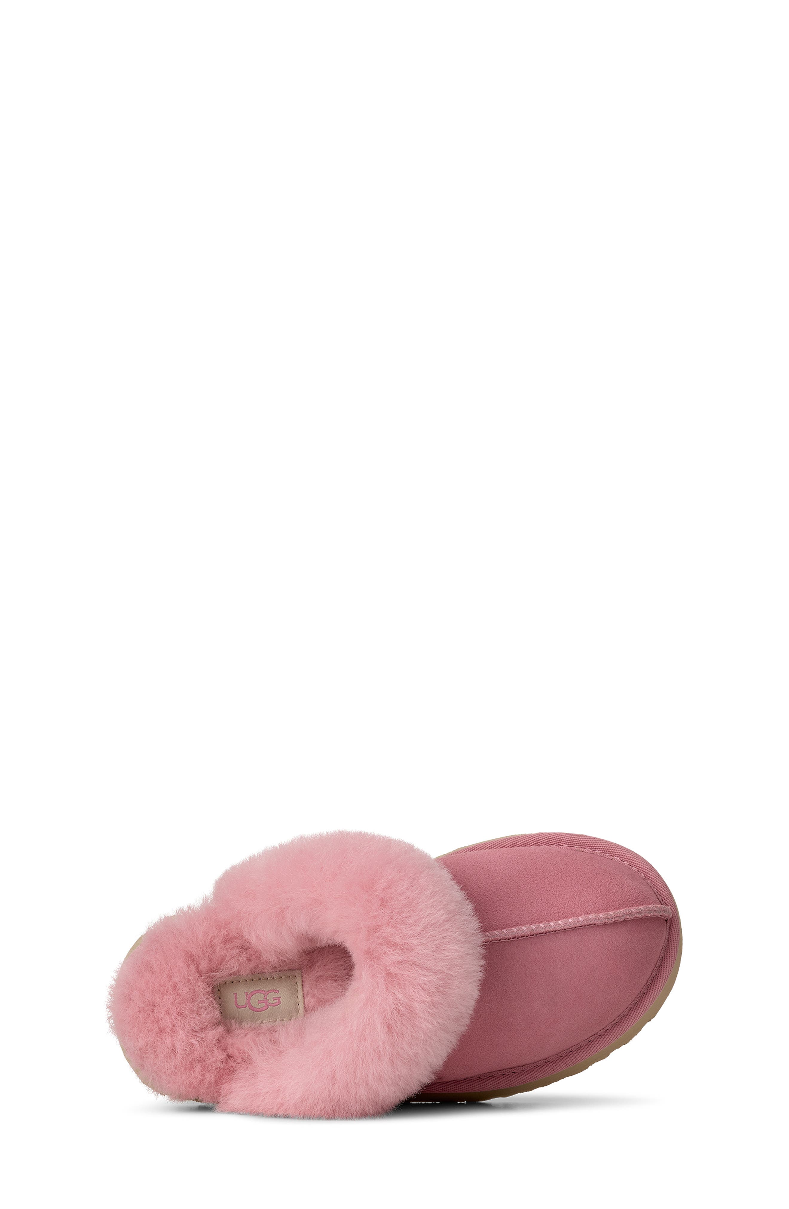 Kids' Disquette Genuine Shearling Trim Slipper, Alternate, color, HORIZON PINK