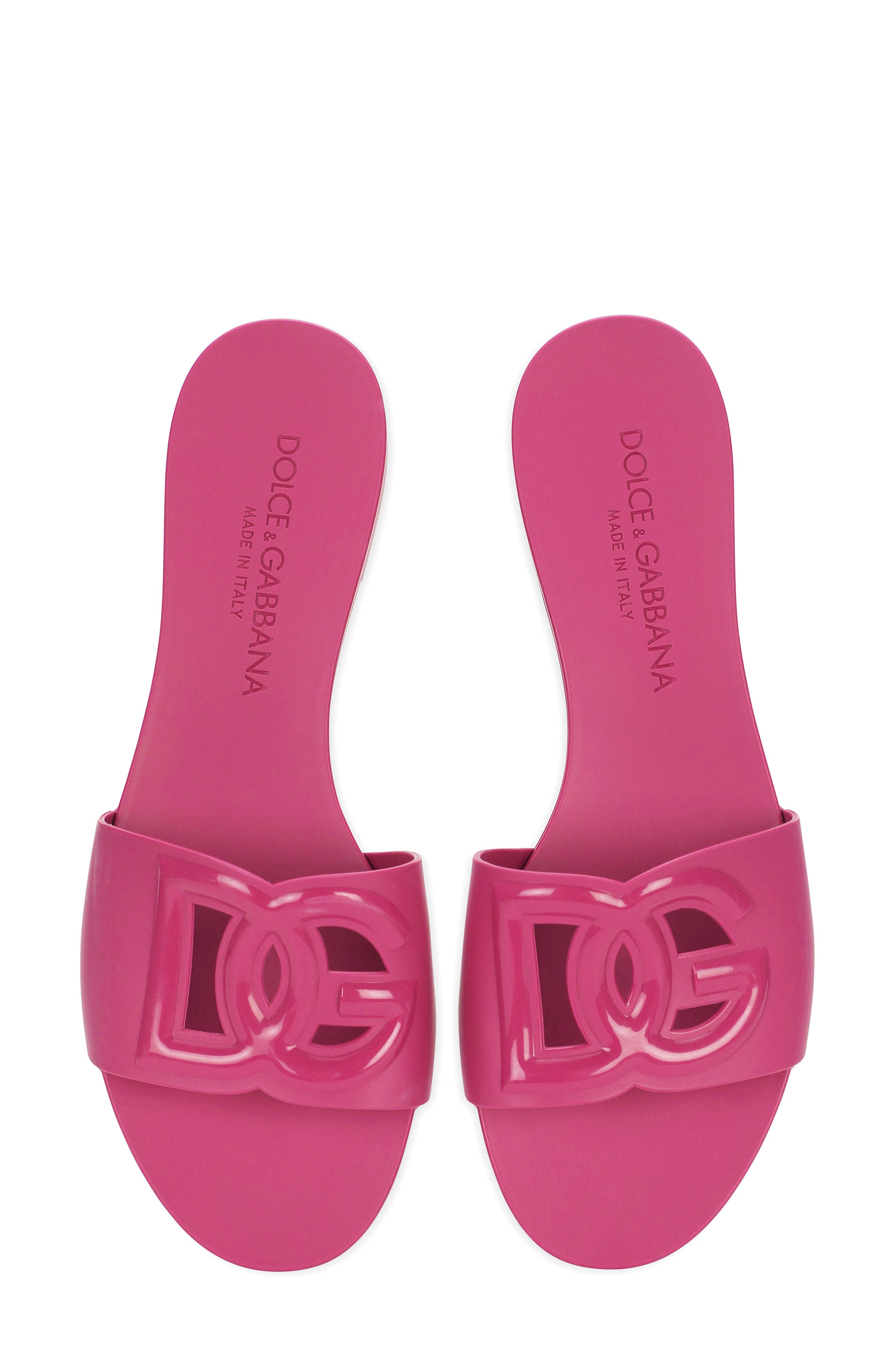 Bianca Interlock Slide Sandal, Alternate, color, FUCHSIA