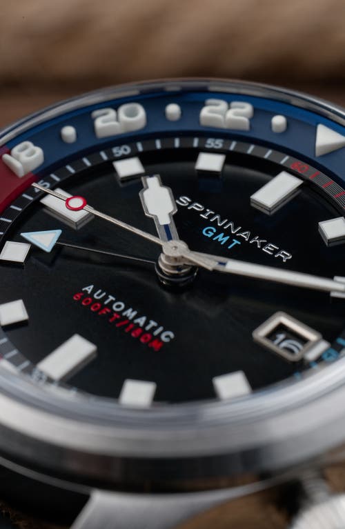 Spinnaker Bradner Gmt Automatic Bracelet Watch, 42mm In Black