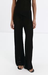 MANGO Straight Leg Knit Pants