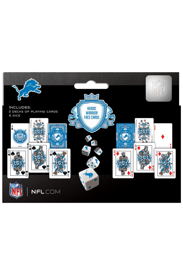 Detroit Lions Playing Cards & Dice, Alternate, color, Multicolor