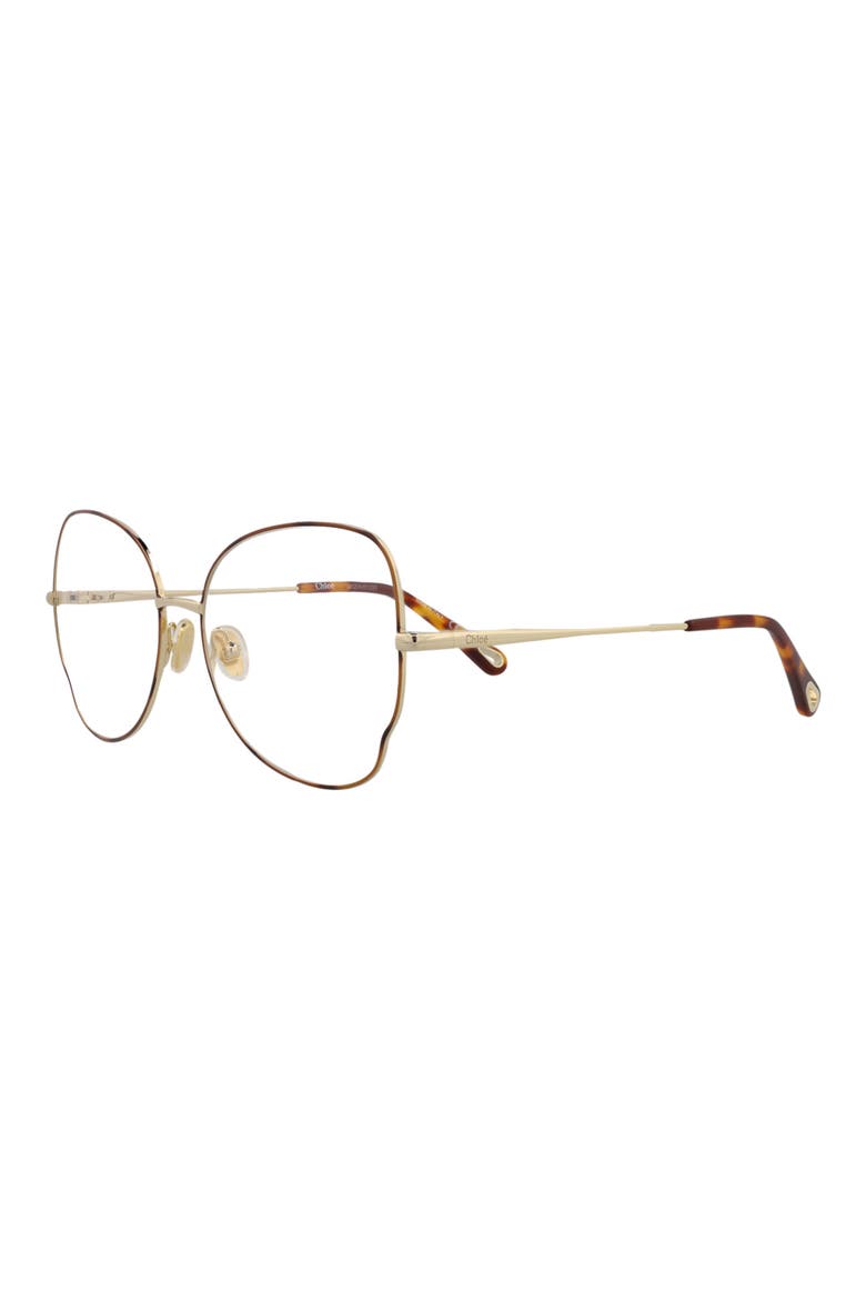 Core 56mm Cat Eye Optical Glasses, Alternate, color, HAVANA GOLD TRANSPARENT