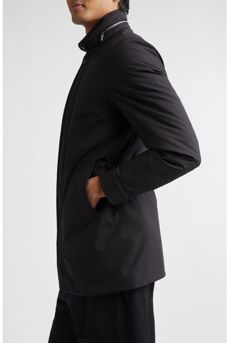 Bracci Waterproof Down Overcoat, Alternate, color, NERO