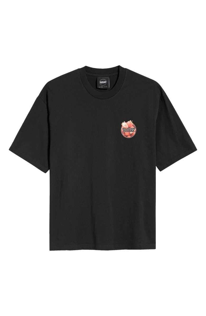 BOILER ROOM Strawberry Logo Graphic T-Shirt, Alternate, color, Black