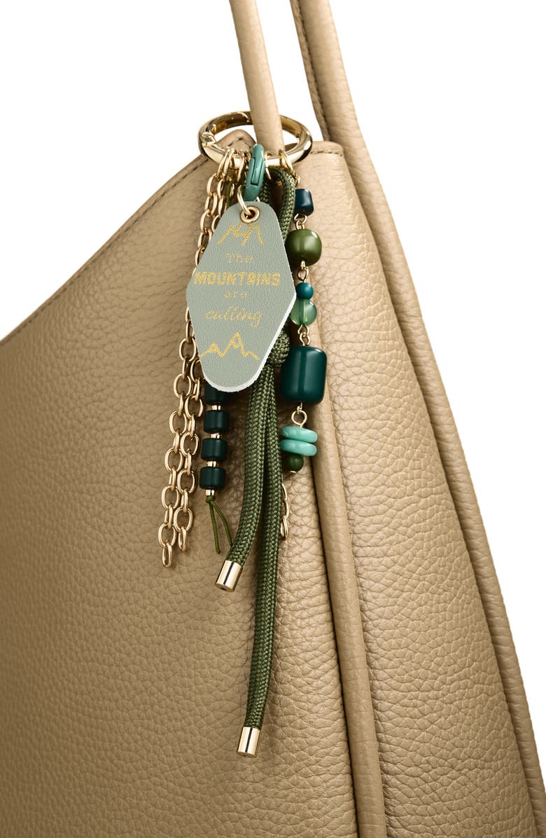 Chelsea28 Mountains Bag Charm, Alternate, color, Green Multi- Gold