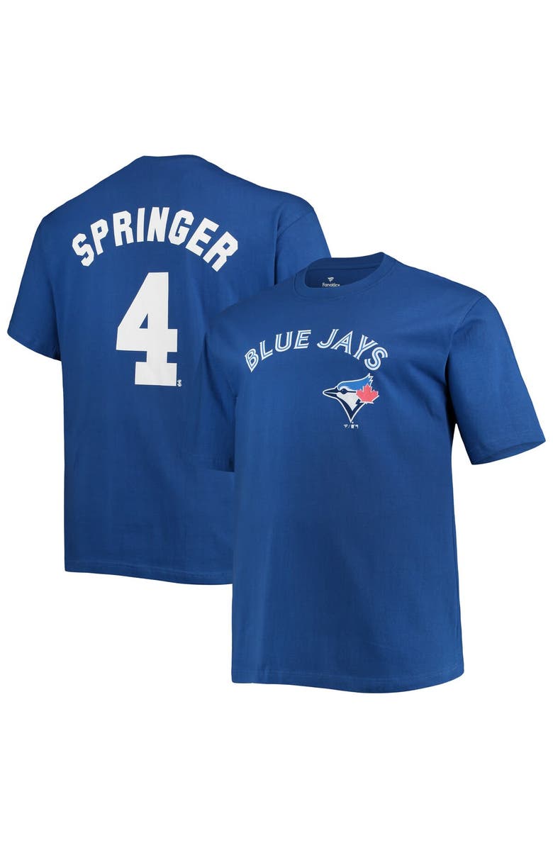 PROFILE Men's George Springer Royal Toronto Blue Jays Big & Tall Name & Number T-Shirt, Main, color, 