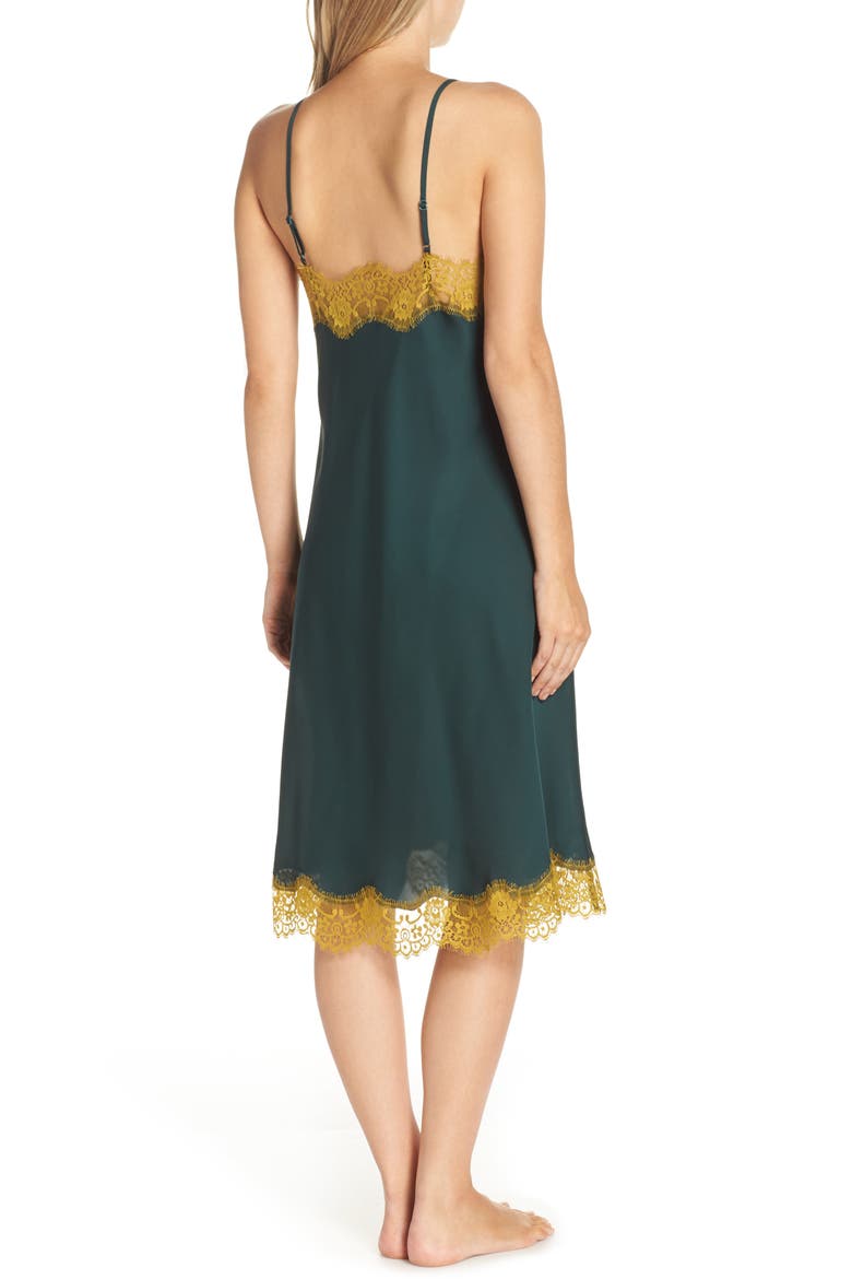 x Atlantic-Pacific Lace & Satin Slip, Alternate, color, GREEN PARK