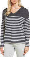 Eileen Fisher Stripe Merino Wool Pullover