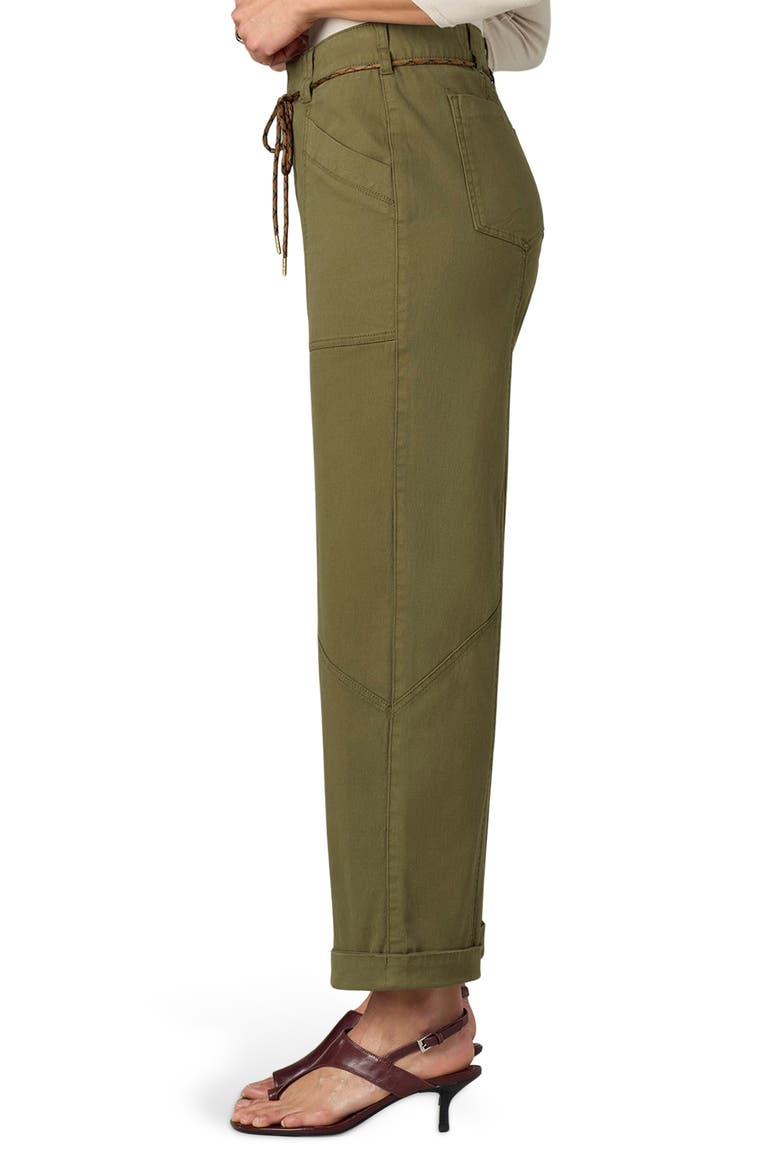 Ultra Skyrise High Waist Relaxed Stretch Cotton Pants, Alternate, color, GOLDEN OLIVE