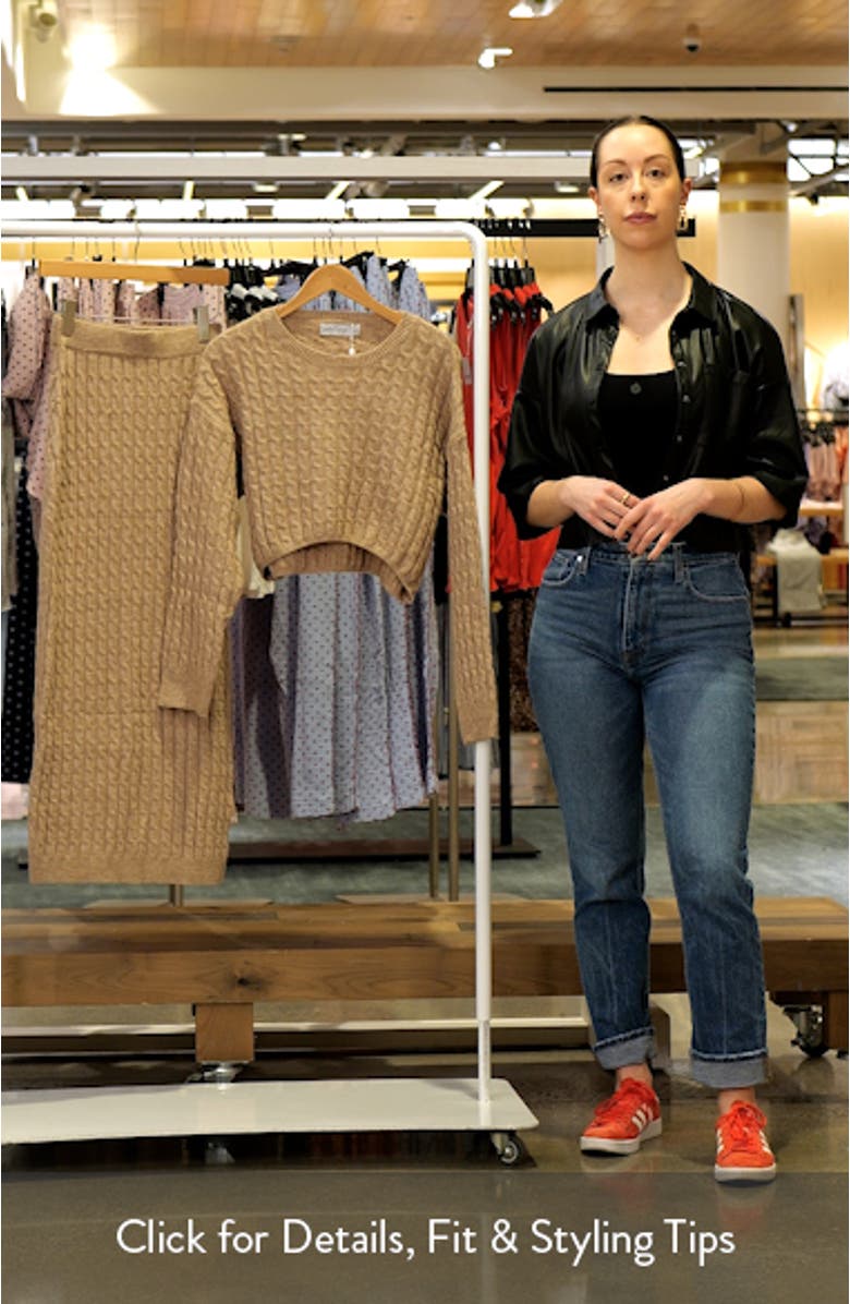 Reid Cable Knit Crop Sweater & Maxi Skirt Set, sales video thumbnail