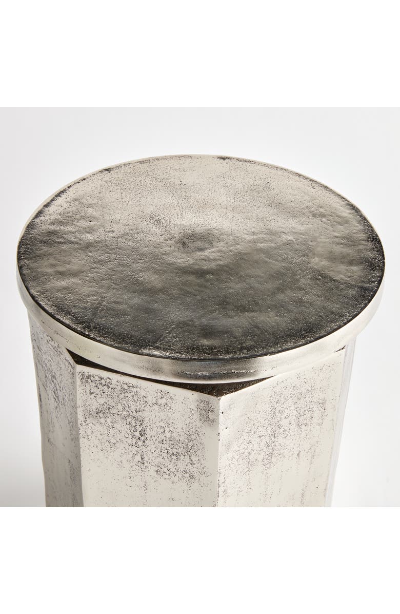 Napa Home & Garden Ameer Accent Stool Chair, Alternate, color, Silver