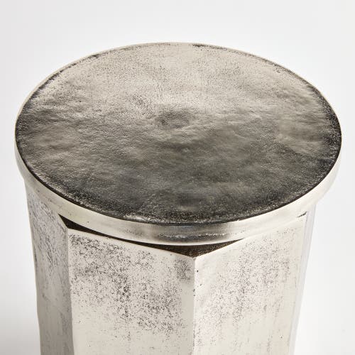 Napa Home & Garden Ameer Accent Stool Chair In Silver