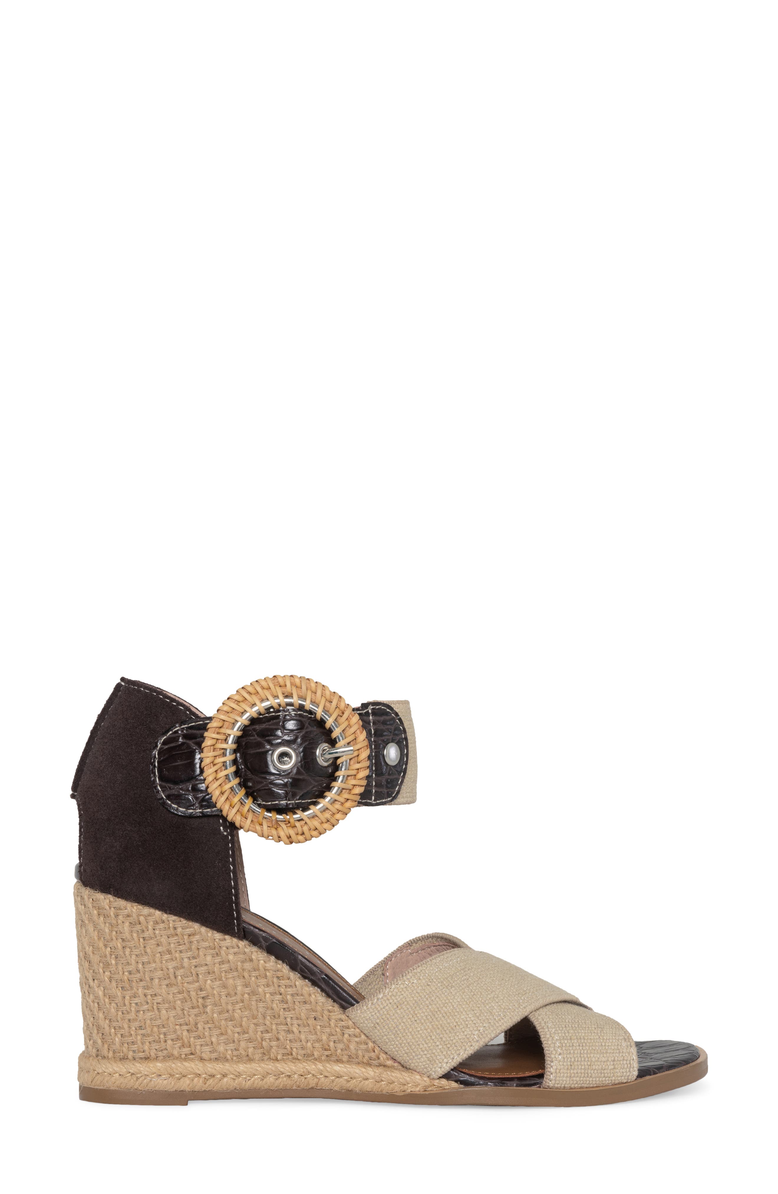 Wedge Sandal, Alternate, color, DARK BROWN