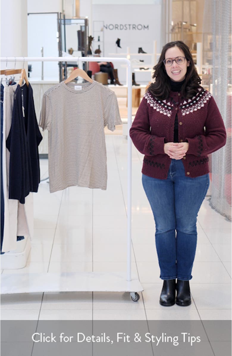 Zewel Stripe Oversize Cotton & Linen T-Shirt, sales video thumbnail