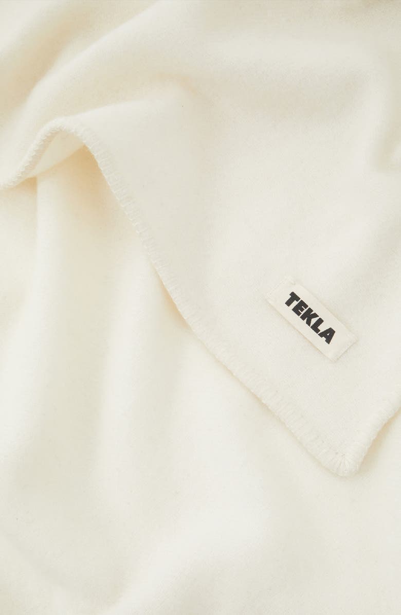 Tekla Virgin Wool Blanket, Alternate, color, Snow White