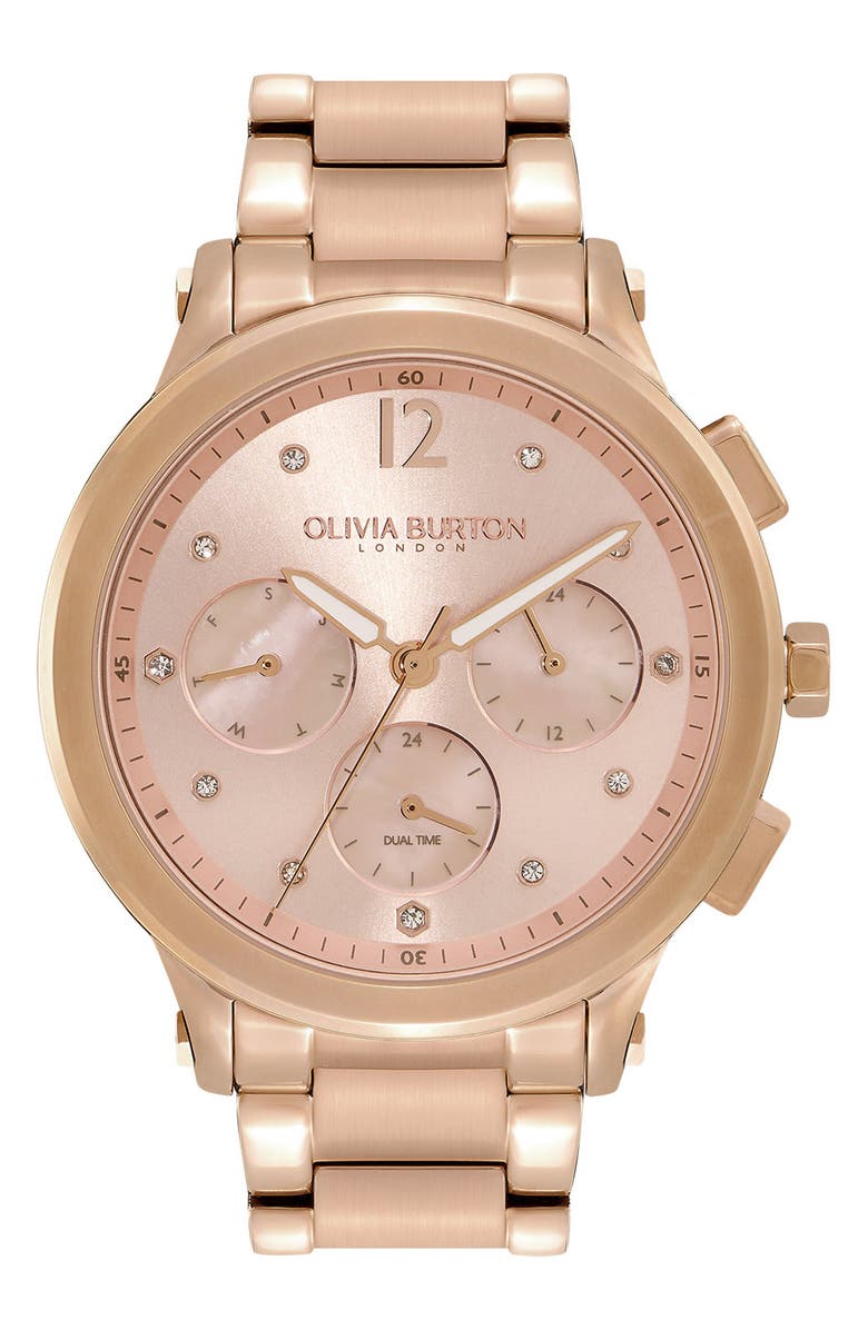 Olivia Burton Sports Luxe Bracelet Watch, 38mm, Main, color, Rose Gold/ Gold