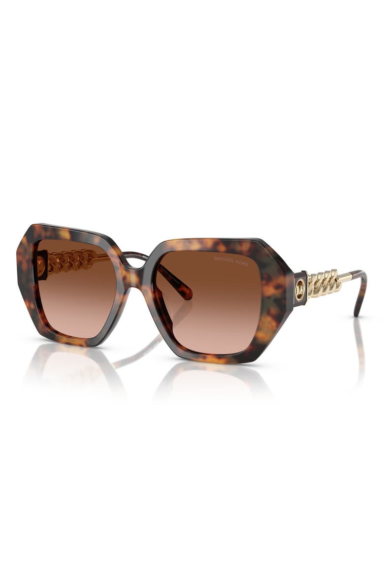 Michael Kors 54mm Gradient Square Sunglasses, Alternate, color, Brown Grad