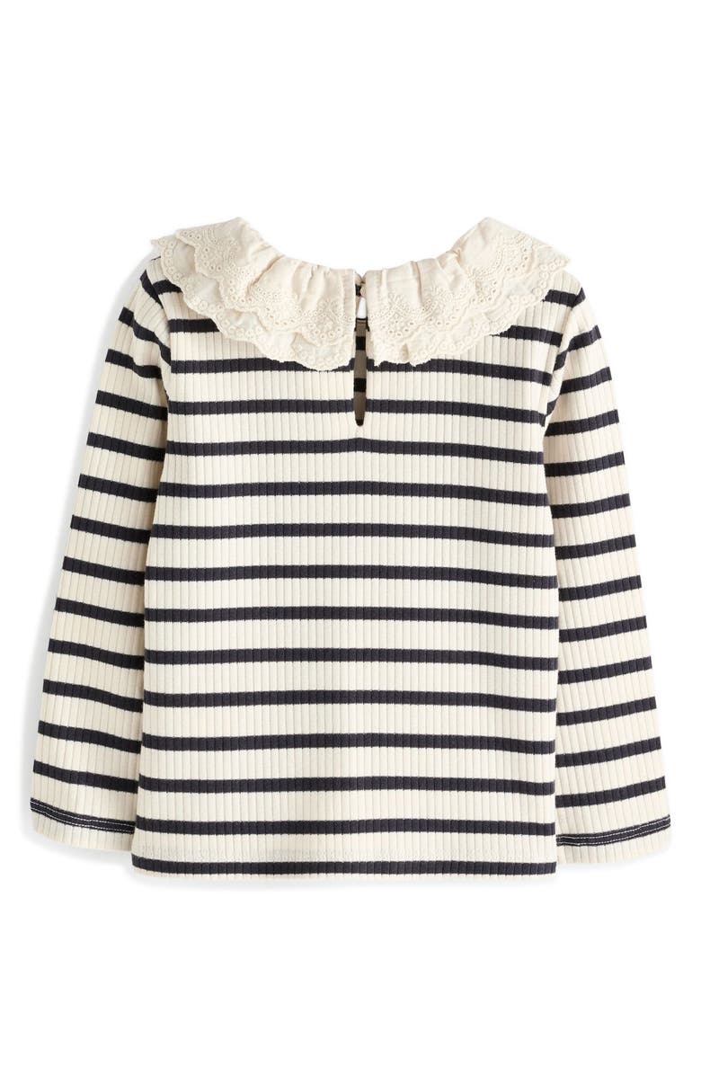 NEXT Kids' Stripe Eyelet Accent Cotton Knit Top, Alternate, color, 