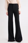 Chloé Virgin Wool Grain de Poudre Flare Trousers