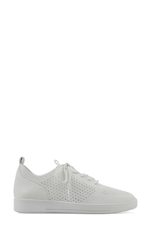 White Mountain Footwear Upscale Knit Sneaker In White Fabric