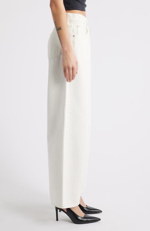 Moussy Vintage Amherst High Waist Step Raw Hem Wide Leg Jeans