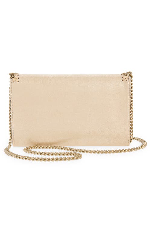 Stella Mccartney Falabella Shiny Dot Faux Leather Wallet On A Chain In Neutral