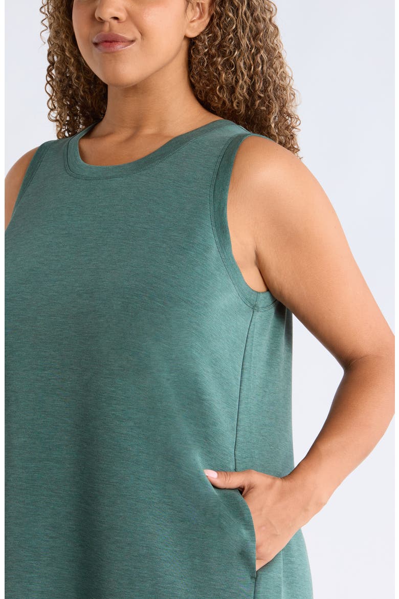 Soft Luxe Tank Dress, Alternate, color, GREEN BALSAM HEATHER