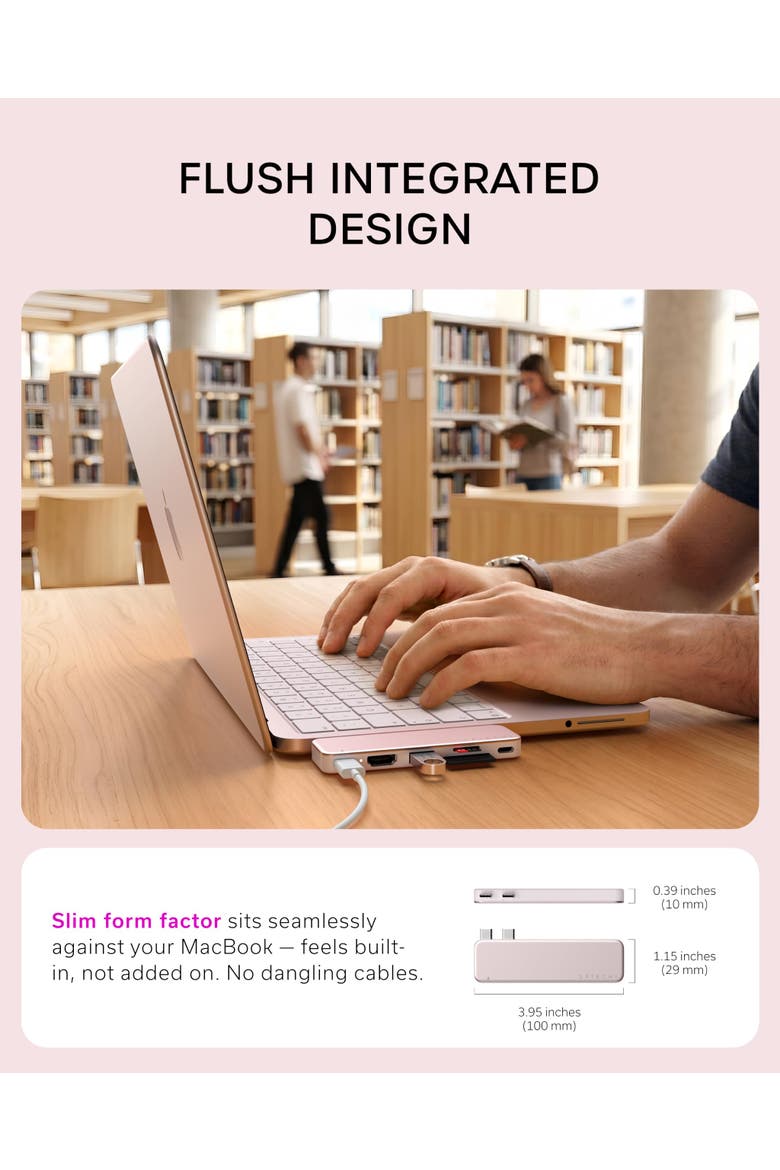 USB-C Snap Hub for MacBook Neo, Alternate, color, Blush