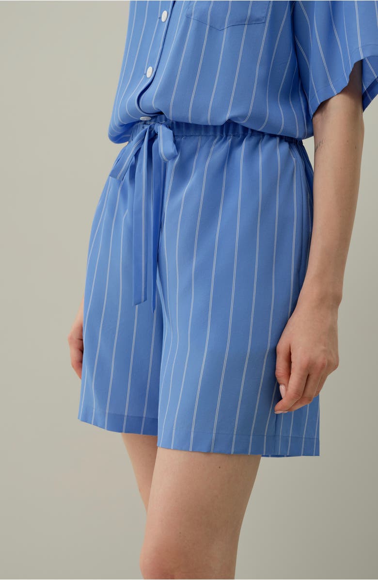 Lilysilk Women's Amalfi Striped Silk Short, Alternate, color, Amalfi Stripe