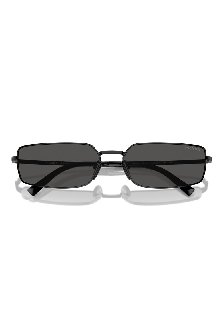 59mm Rectangular Sunglasses, Main, color, BLACK/ GREY