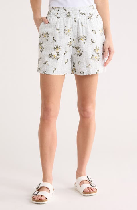 Slub Knit Pull On Shorts